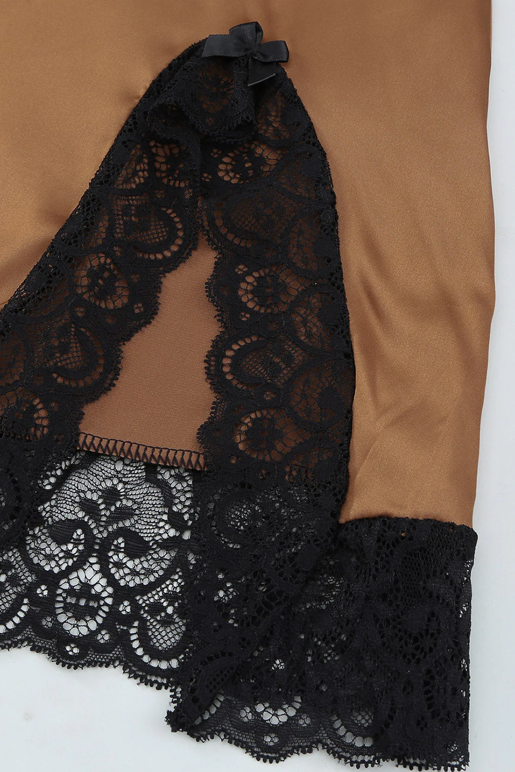 Lace Spice Satin Babydoll With Slit - Image 13