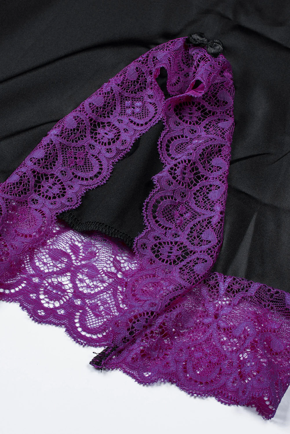 Lace Spice Satin Babydoll With Slit - Image 41