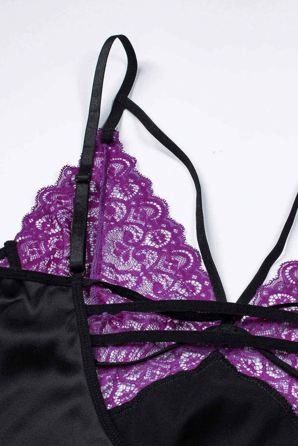Lace Spice Satin Babydoll With Slit - Image 44