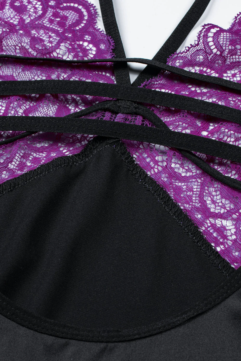 Lace Spice Satin Babydoll With Slit - Image 45