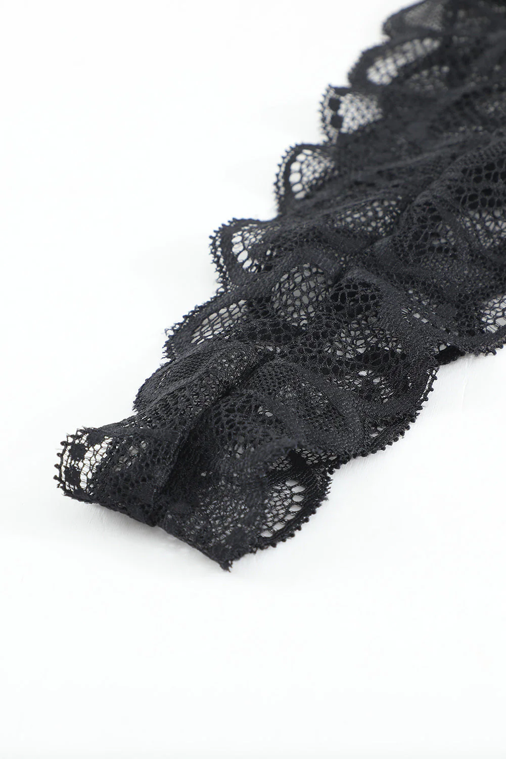 Lace Strappy 3Pcs Lingerie Set With Garter Belt - Image 8