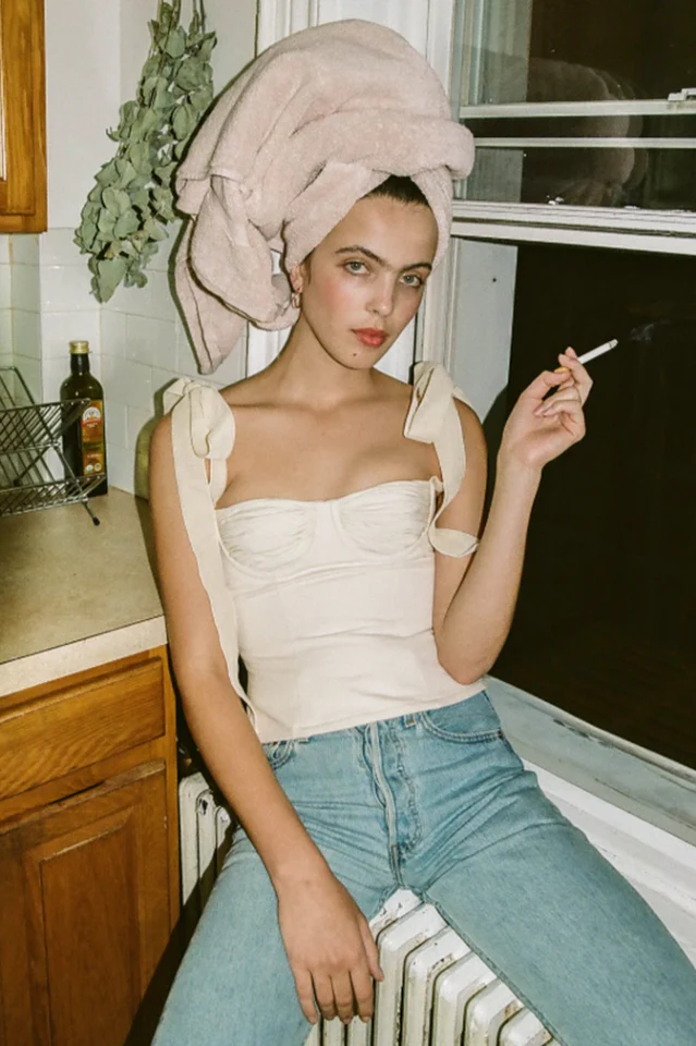 Lace Up White Tank Top - Image 4