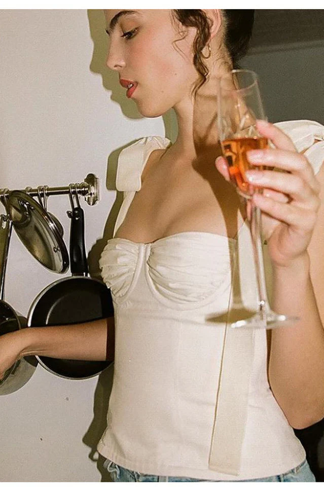 Lace Up White Tank Top - Image 7