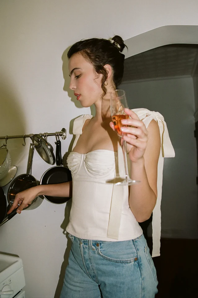 Lace Up White Tank Top - Image 8