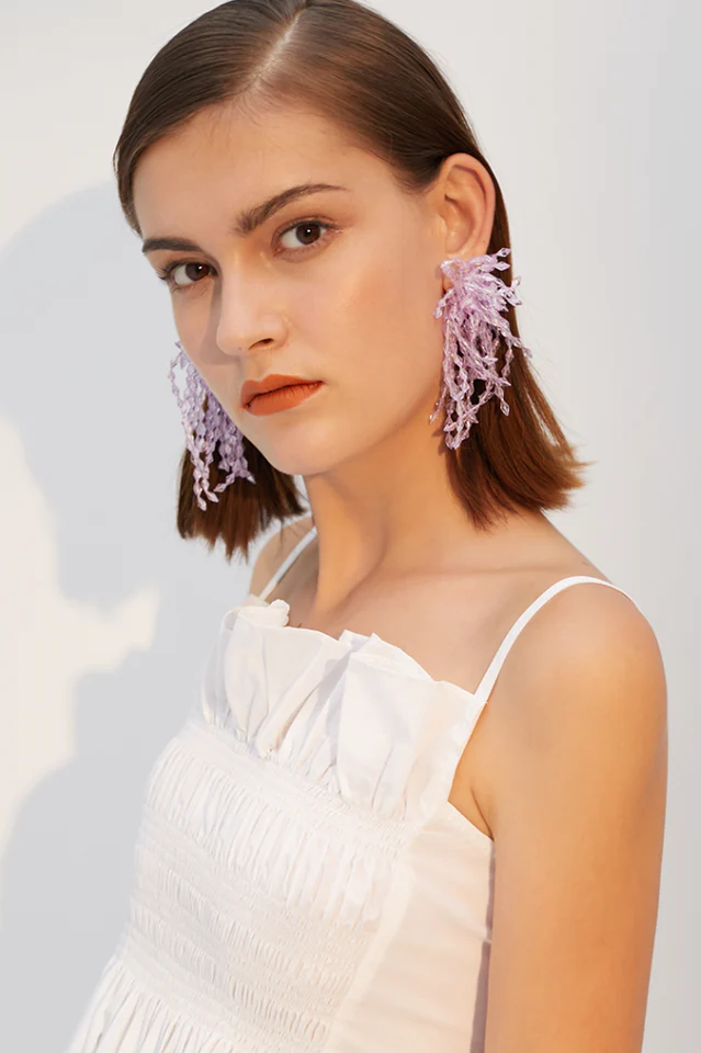 Lavender Diamond Earrings - Image 5