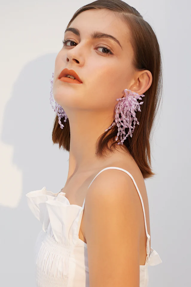 Lavender Diamond Earrings - Image 6