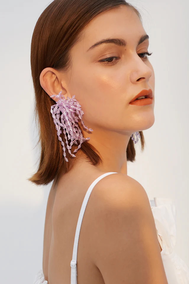 Lavender Diamond Earrings - Image 8