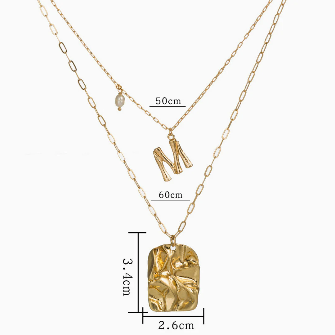 Rock The Party Layered Charm Pendant Statement Necklace - Gold - Image 3