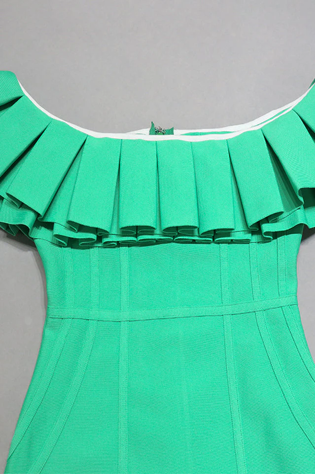 Layered Off Shoulder Ruffle Mini Dress - Image 5