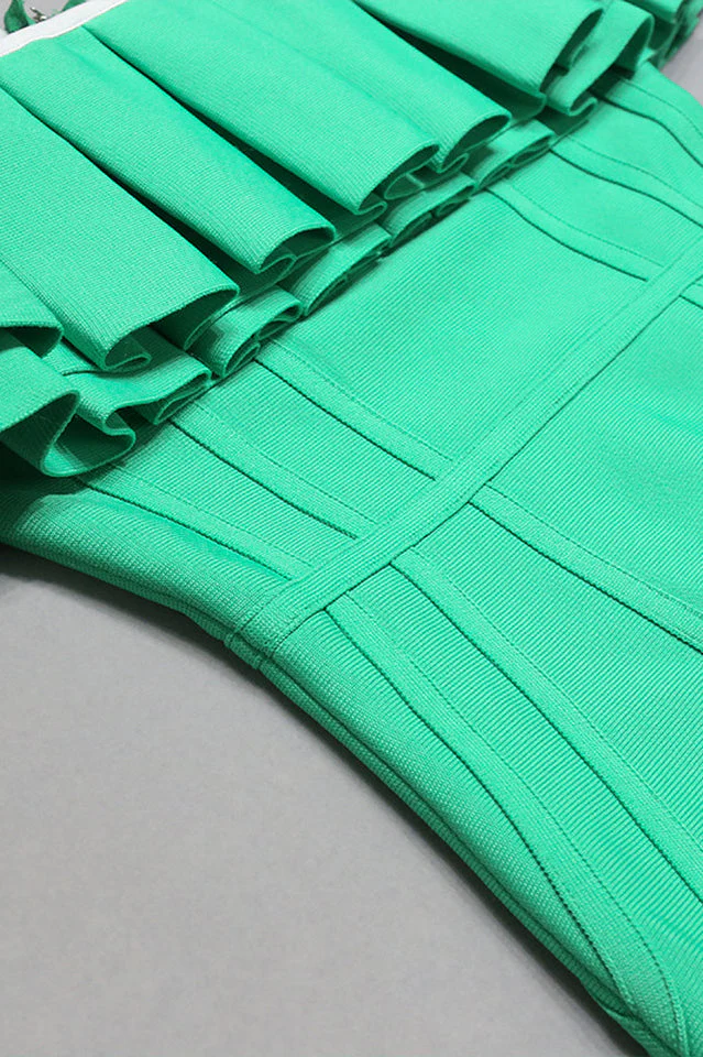 Layered Off Shoulder Ruffle Mini Dress - Image 7
