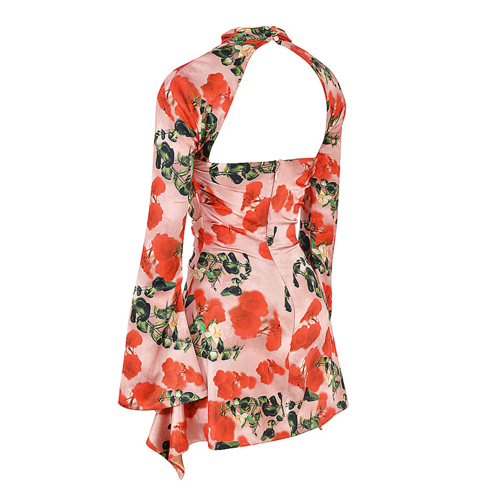 CHIE FLARED Sleeve Hollow Out Mini Dress - Image 17