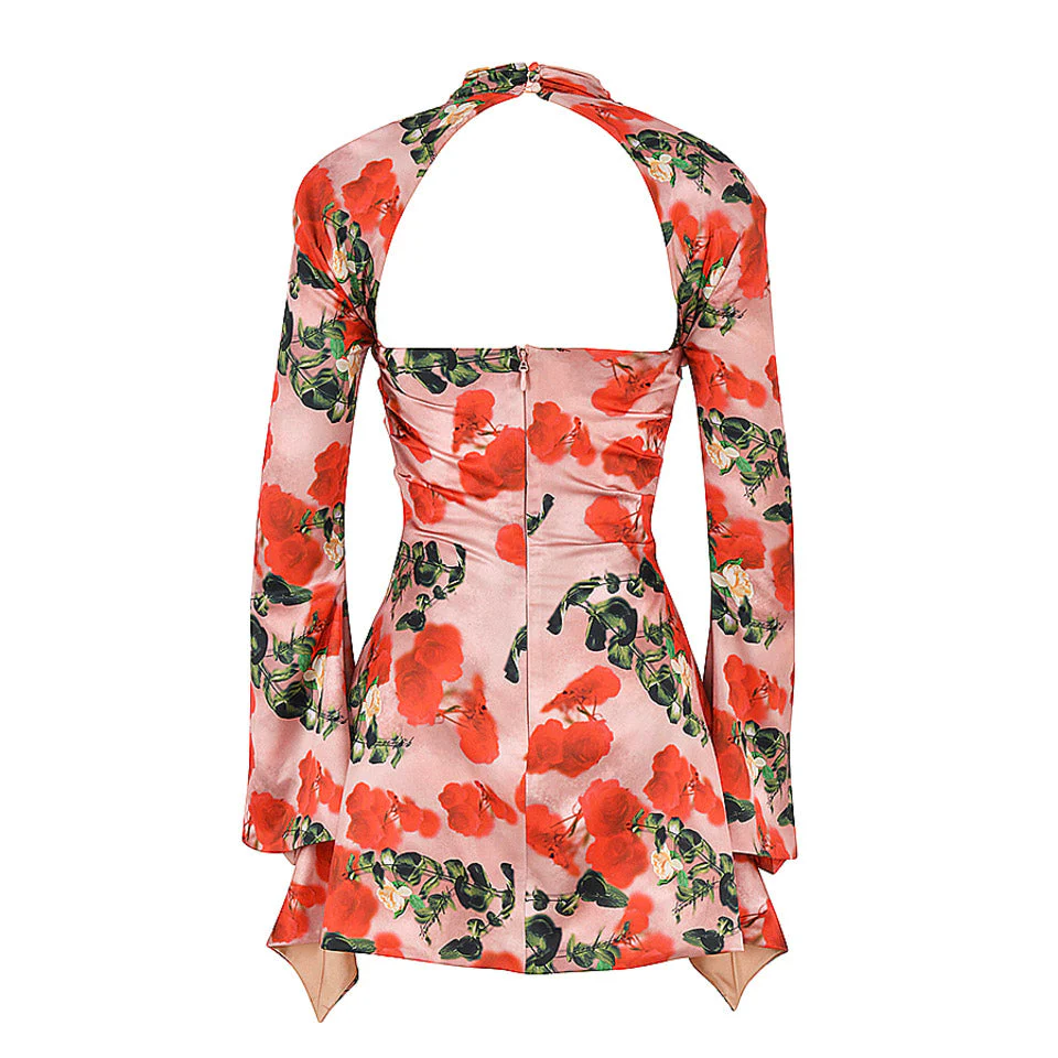 CHIE FLARED Sleeve Hollow Out Mini Dress - Image 18