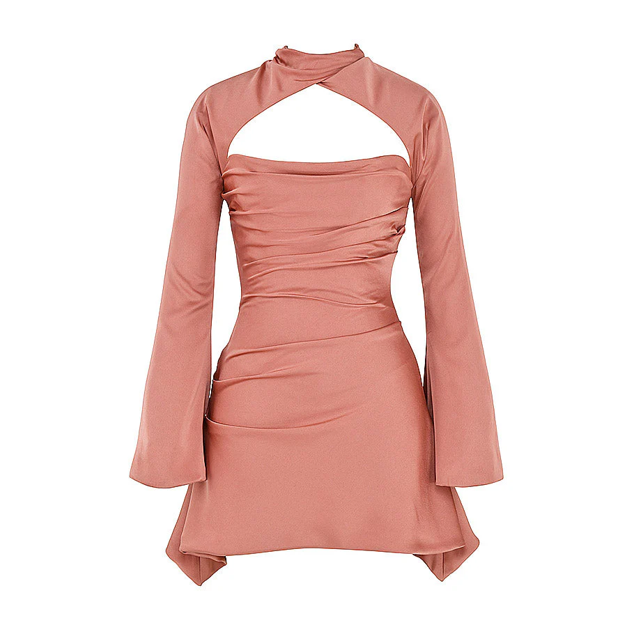 CHIE FLARED Sleeve Hollow Out Mini Dress - Image 19
