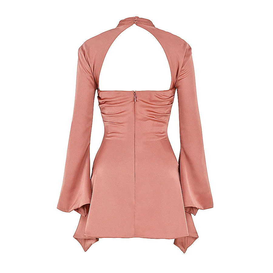 CHIE FLARED Sleeve Hollow Out Mini Dress - Image 21