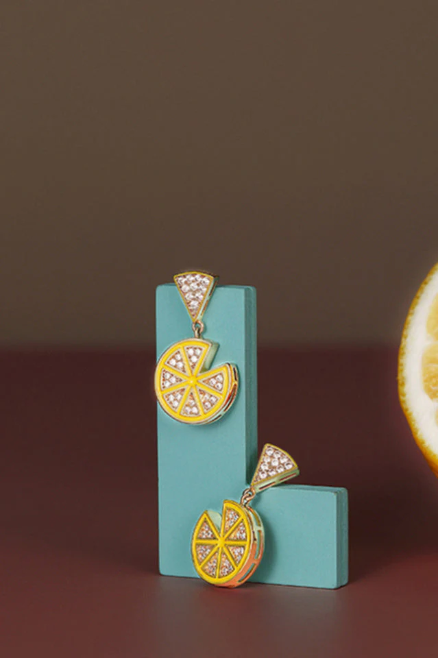 Lemon Slice Pendent Earrings - Image 5