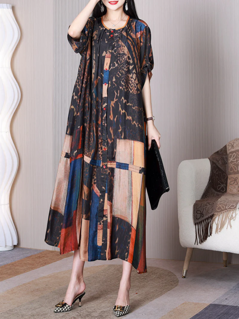 Let Her Go Round Neck A-line Dress - Image 2
