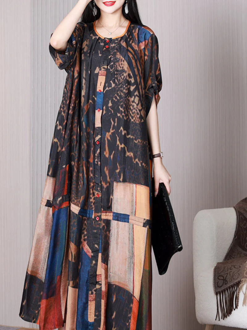 Let Her Go Round Neck A-line Dress - Image 4