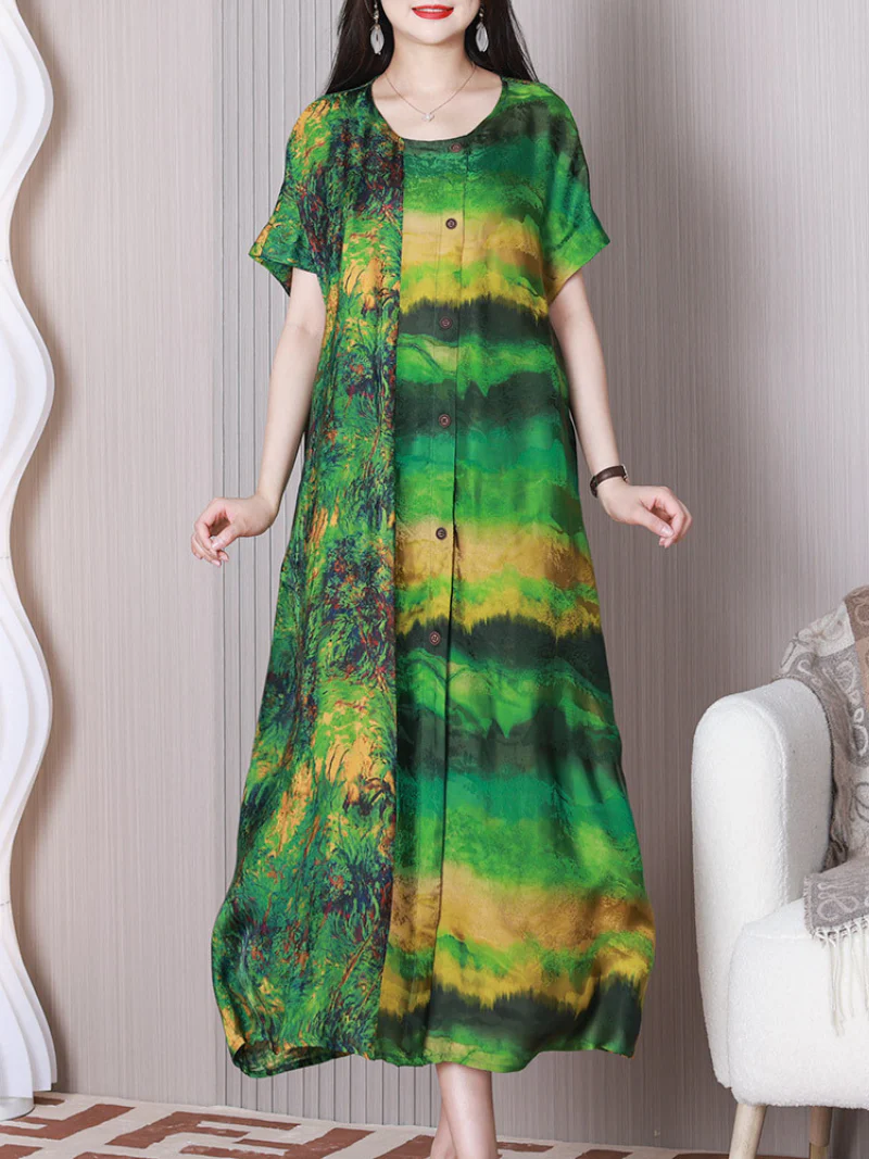 Let Her Go Round Neck A-line Dress - Image 3