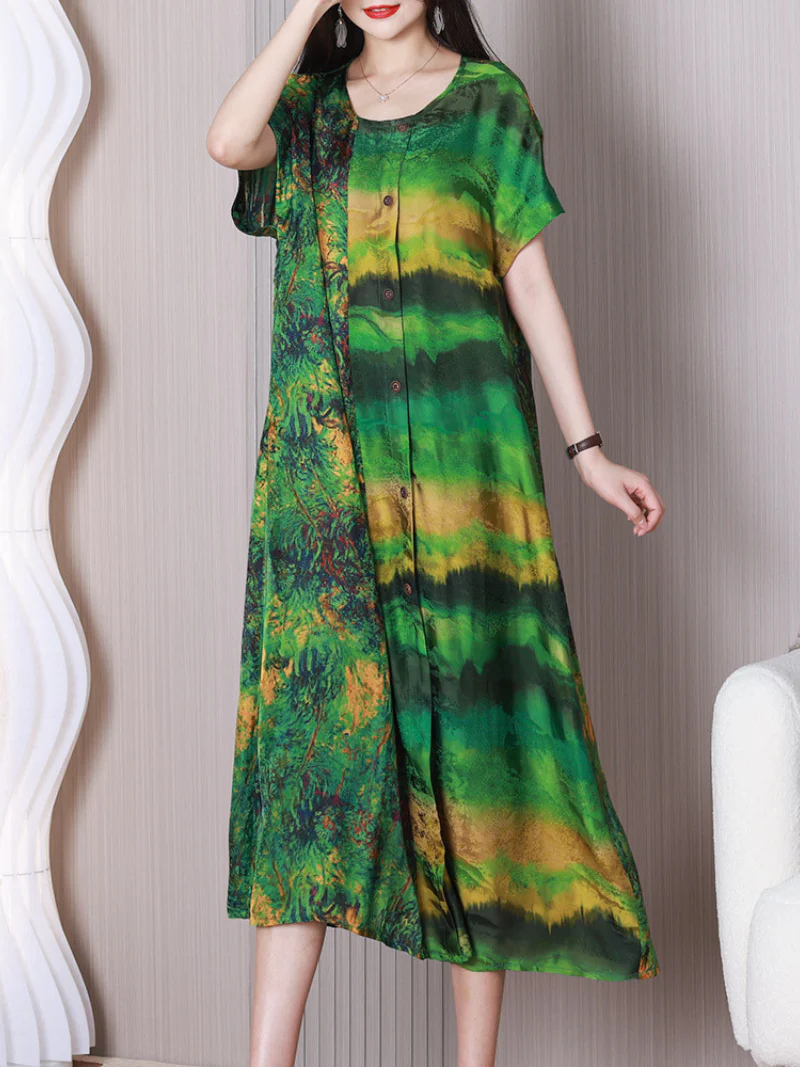 Let Her Go Round Neck A-line Dress - Image 4