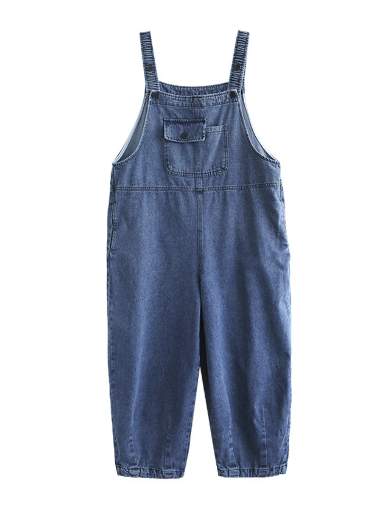 Liberty womens Washed Denim High Waist Bib Overalls - Image 7