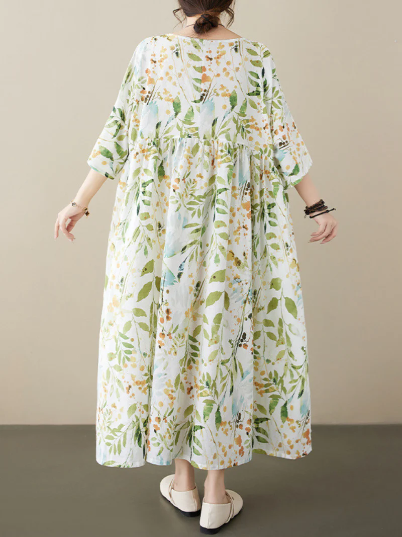 Light Up Your World Cotton Polka Dot Smock Dress - Image 6