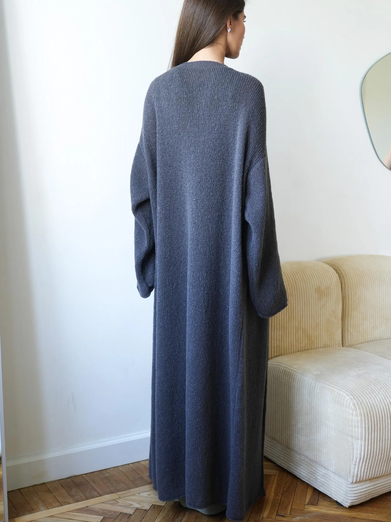 Lightweight Knit Long Cardigan - Image 5