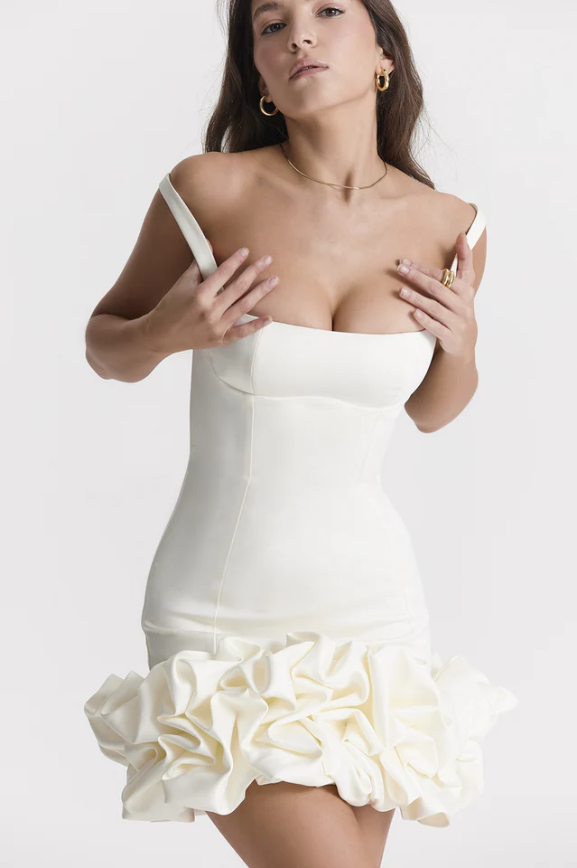 Lilou Ivory Ruffle Dress - Image 2