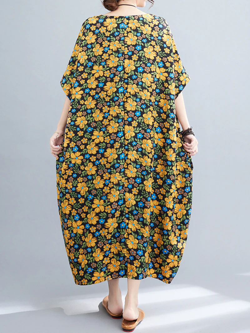 Live The Moment Round Neck Kaftan Dress - Image 2