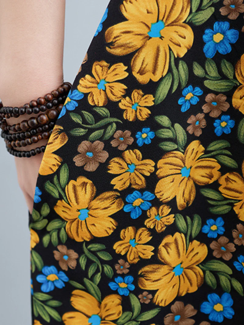 Live The Moment Round Neck Kaftan Dress - Image 5