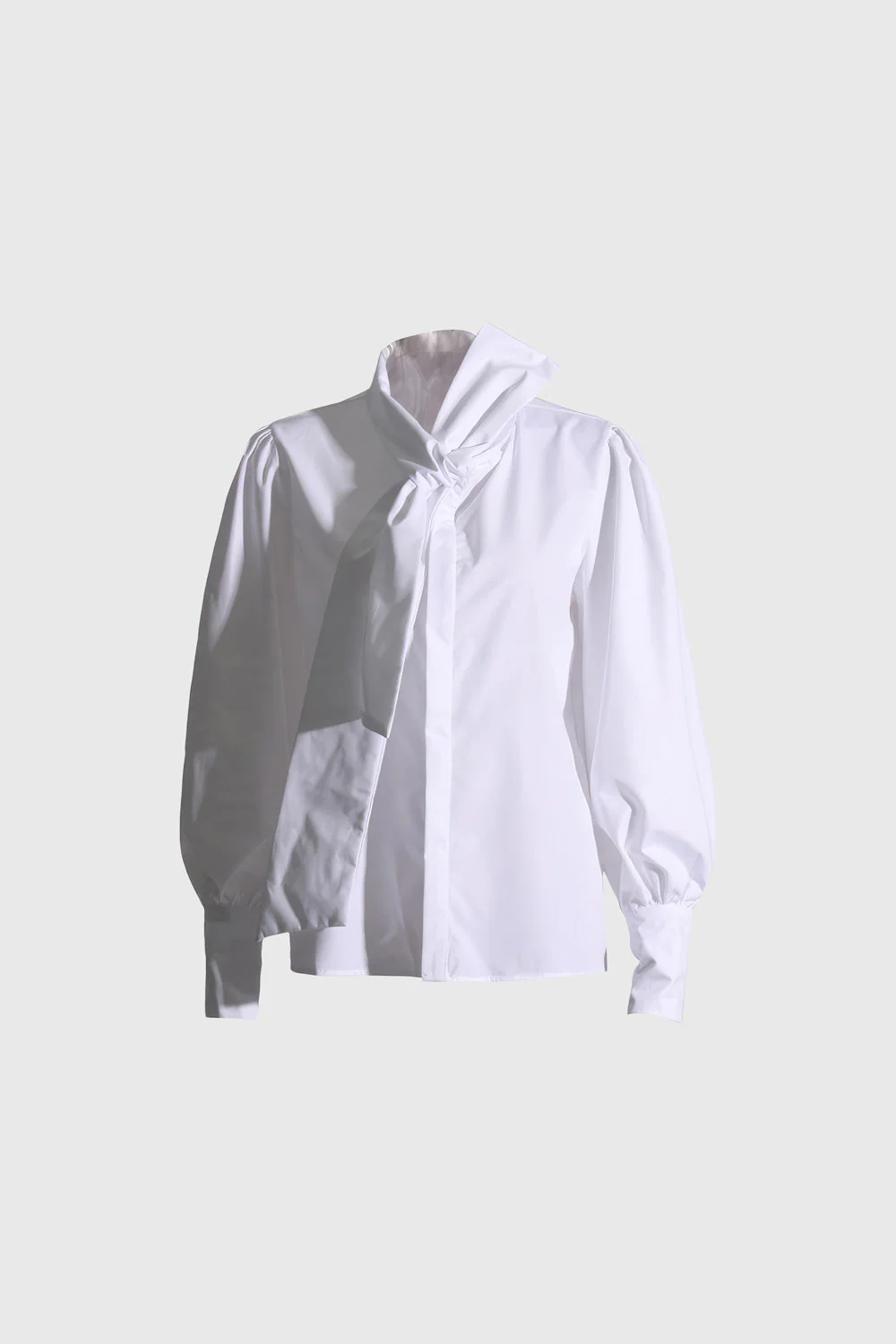 Long Sleeve Shirt with Collar Detail - White - Image 3
