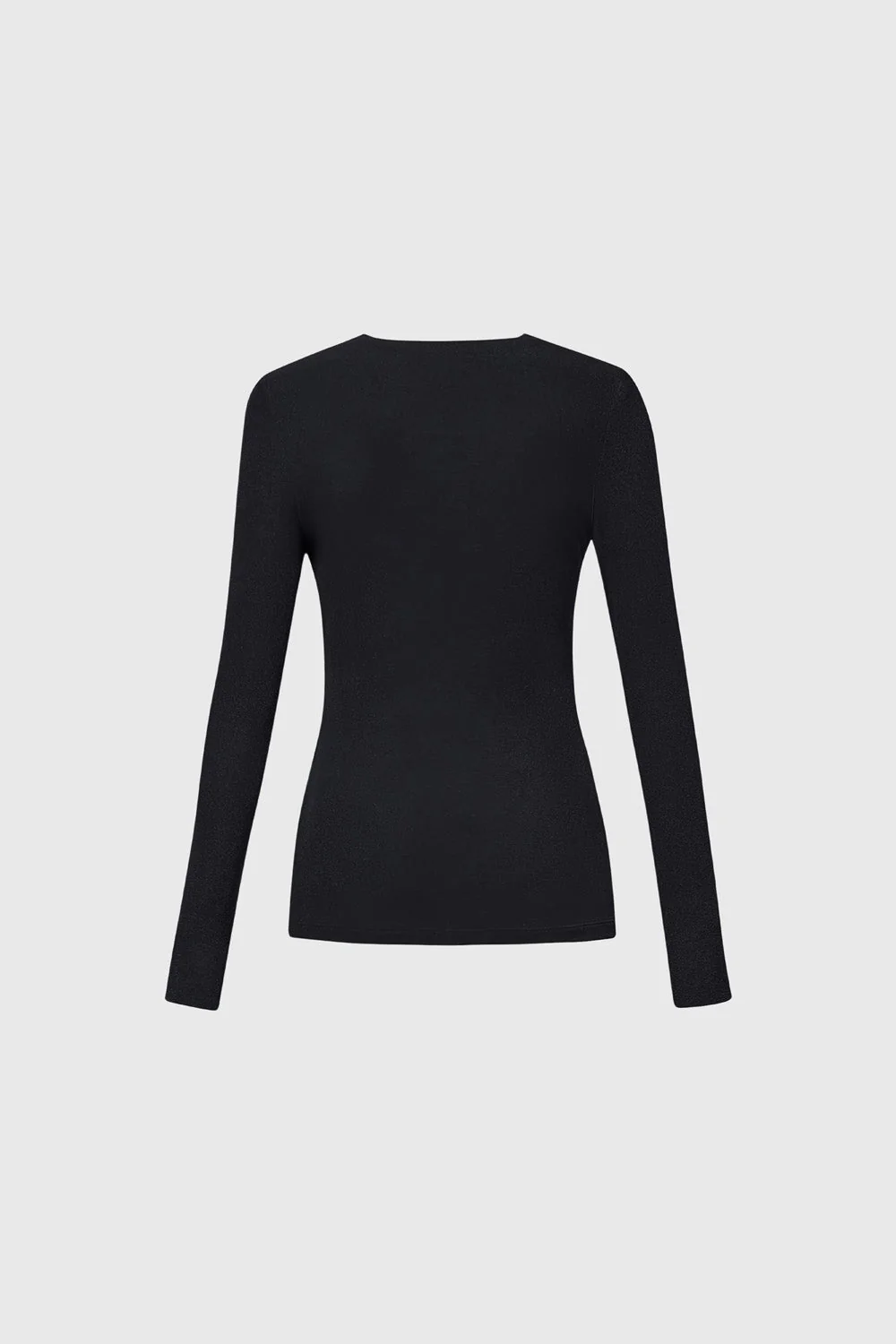 Long Sleeve Top with Gold Details - Black - Image 2