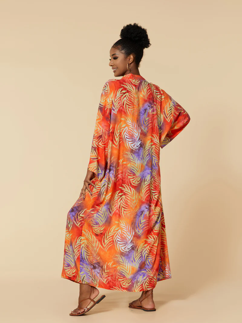 Look At The Sky Rayon Long Kimono Jacket - Image 5