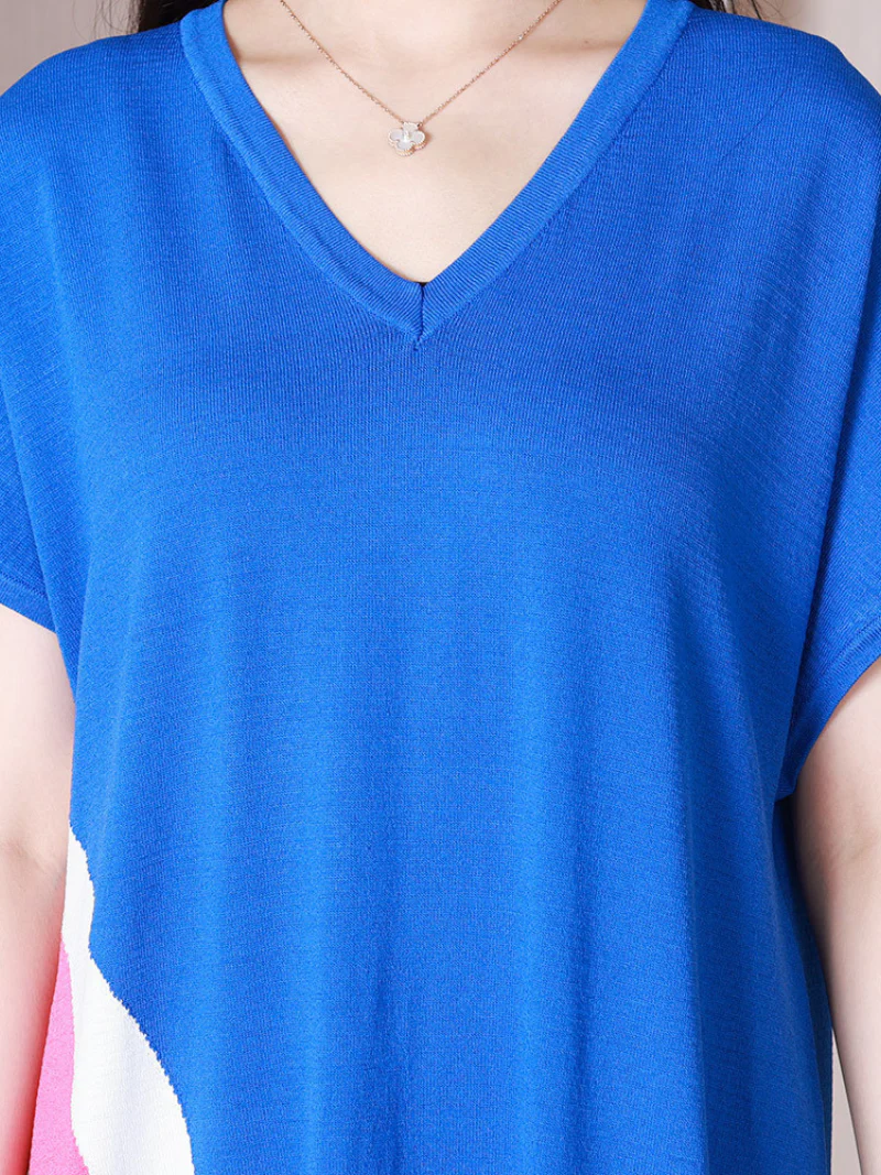 Look At The Sky V-neck Midi Dress - Image 2