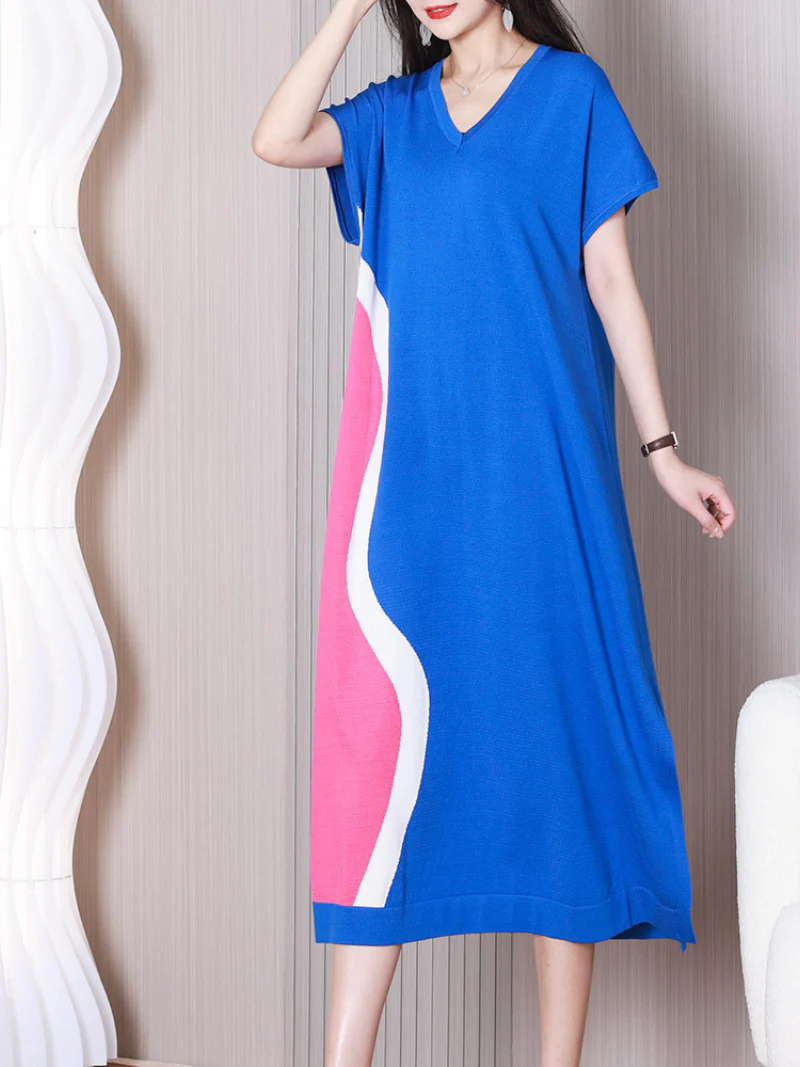 Look At The Sky V-neck Midi Dress - Image 7
