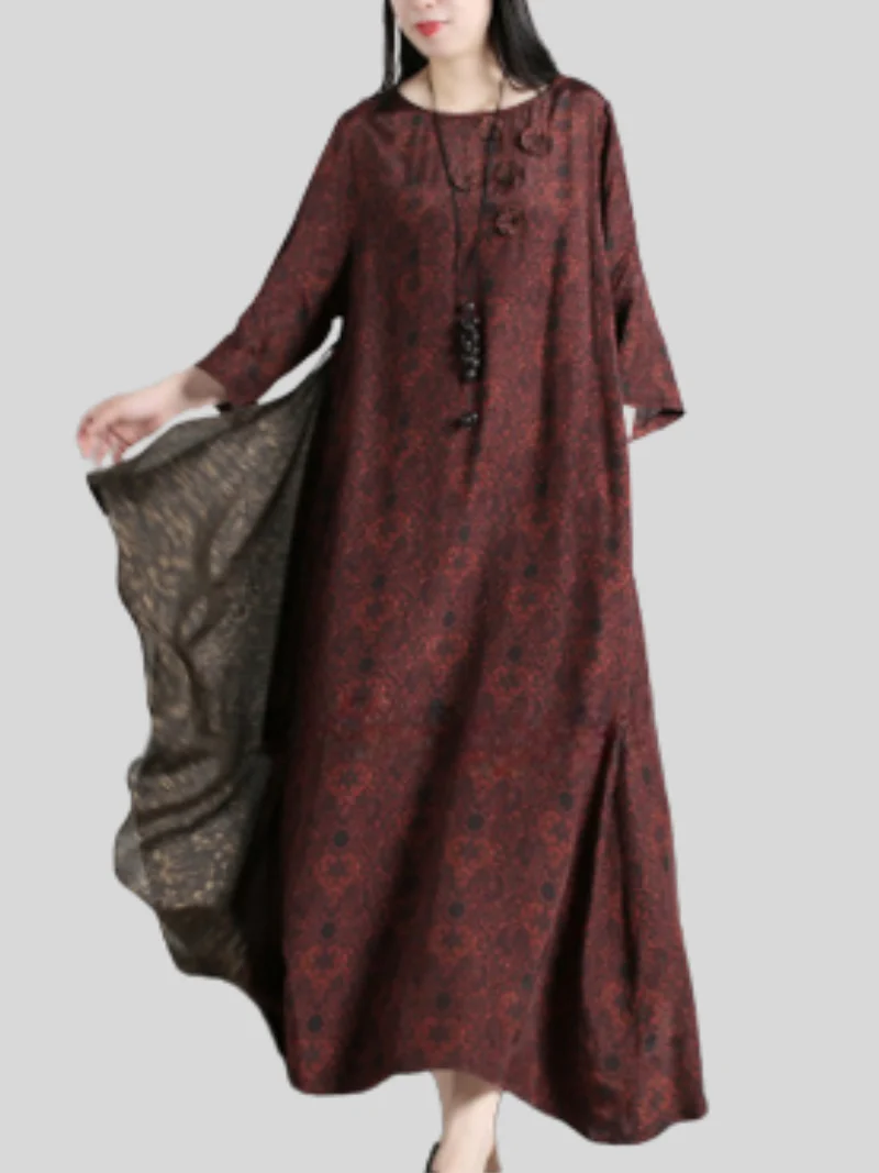 Lot Of Love Round Neck A-line Dress - Image 2