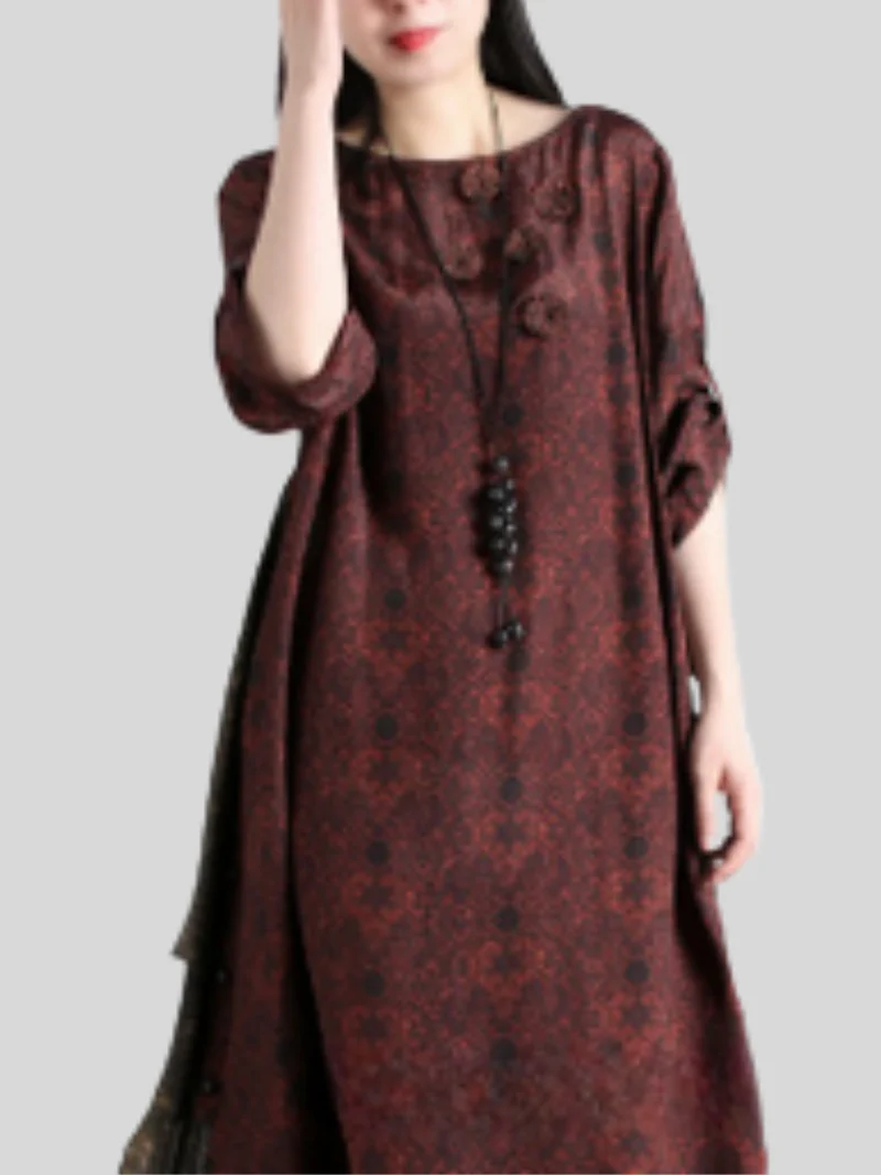 Lot Of Love Round Neck A-line Dress - Image 4