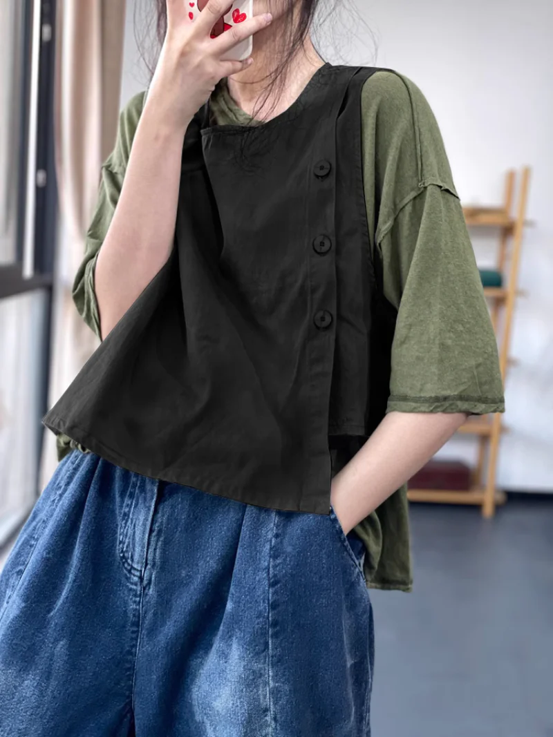 Love is Here  Elegant Round Neck loose Top - Image 3