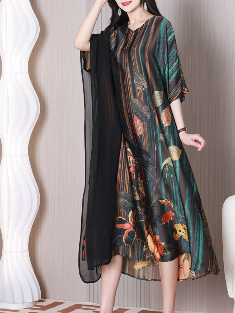 Love Yourself Round Neck Fancy A-line Dress - Image 2