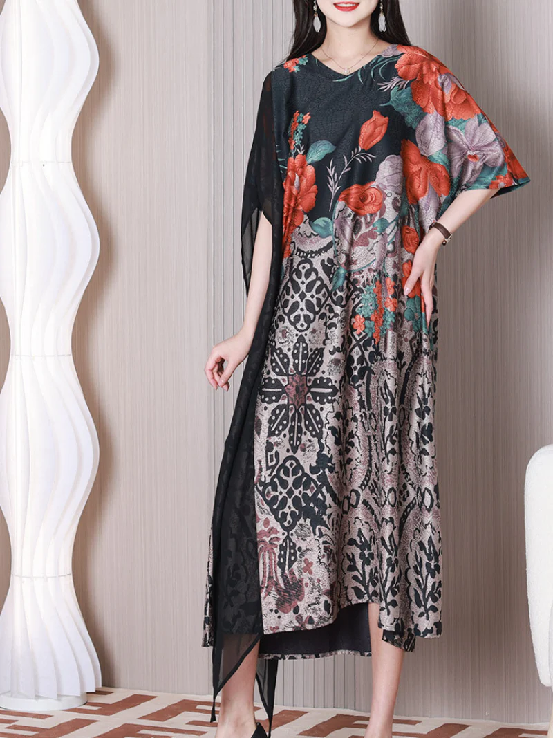 Love Yourself Round Neck Fancy A-line Dress - Image 5