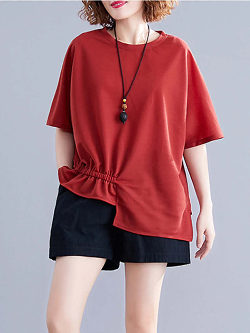 Lover's Leap Elastic Waist Style Basic Tops - Image 3