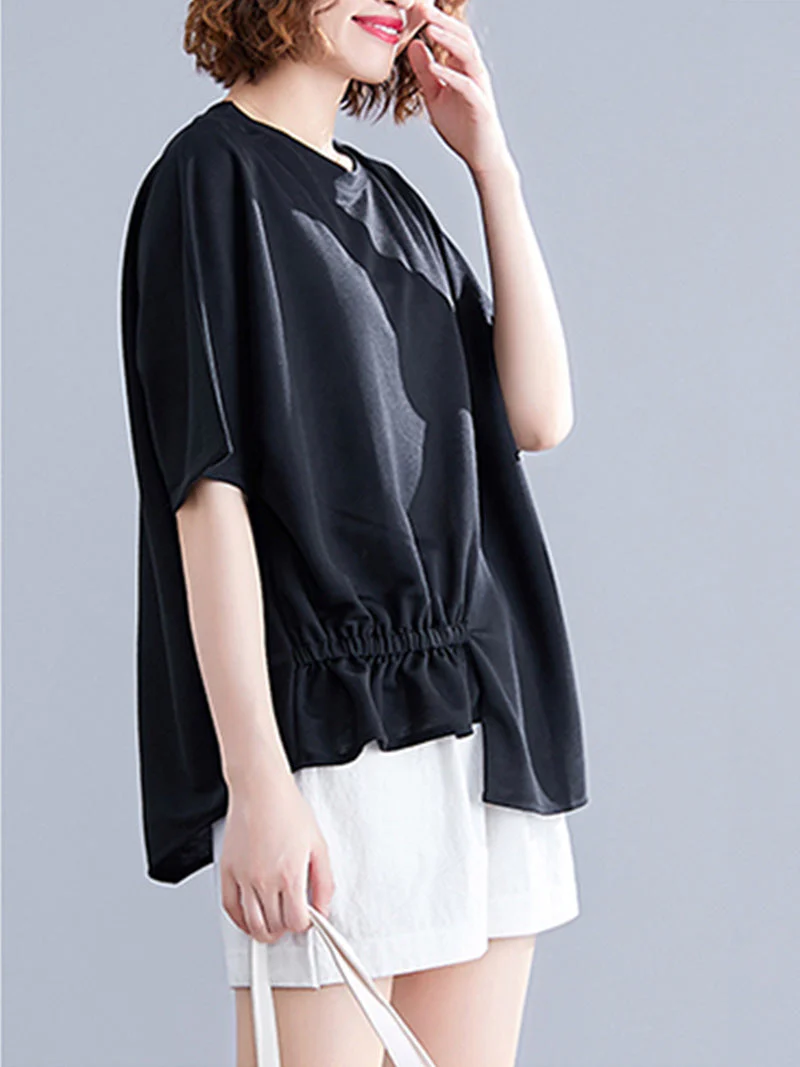 Lover's Leap Elastic Waist Style Basic Tops - Image 7