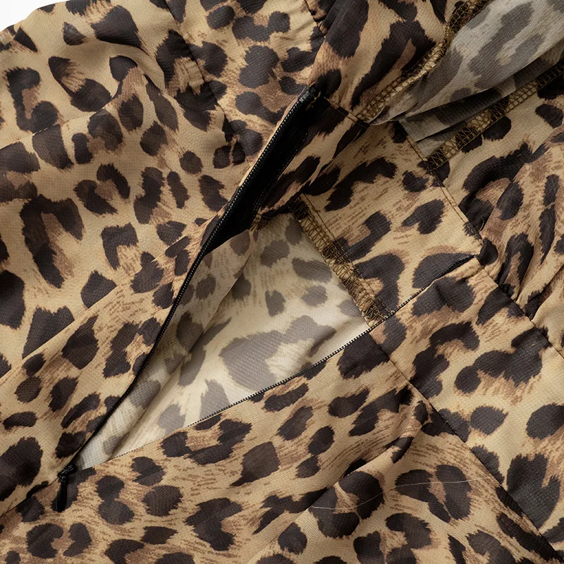 LEOPARD V NECK CHIFFON JUMSUIT - Image 10