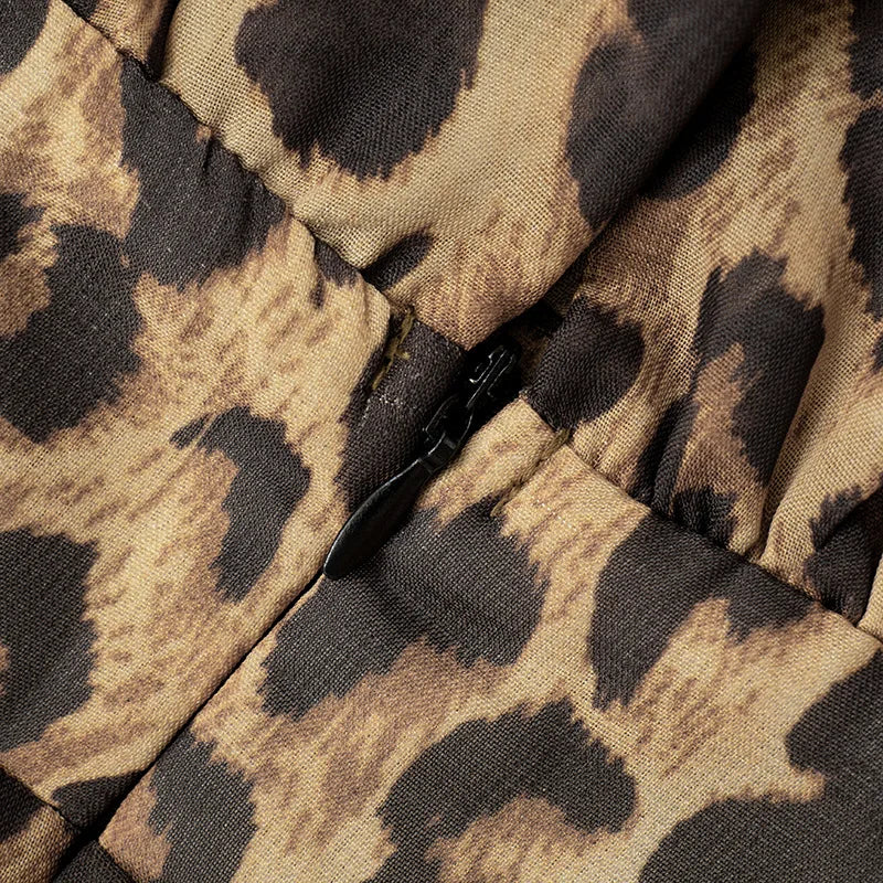 LEOPARD V NECK CHIFFON JUMSUIT - Image 12