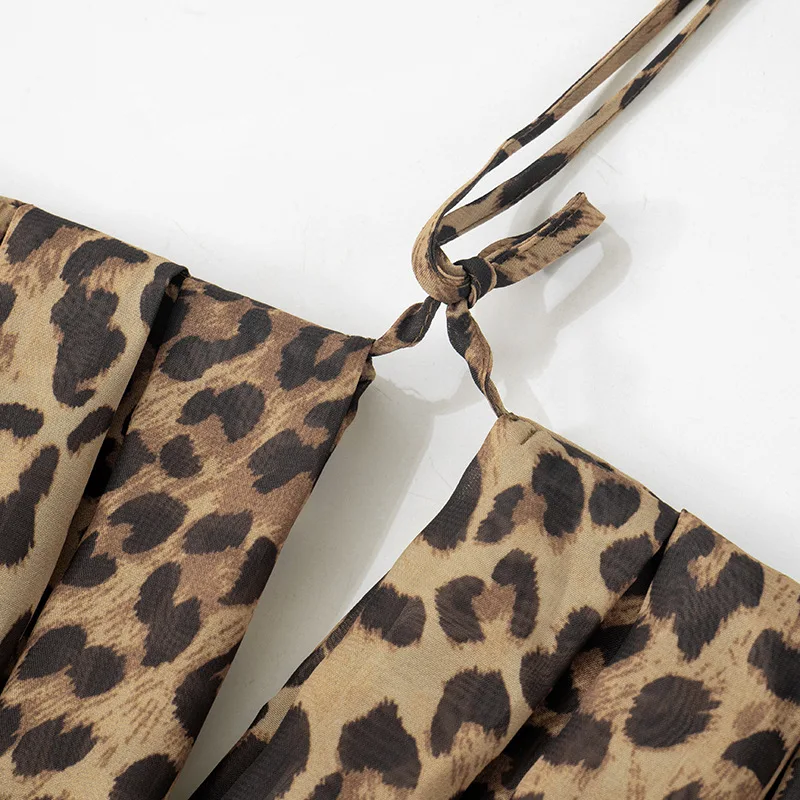 LEOPARD V NECK CHIFFON JUMSUIT - Image 7