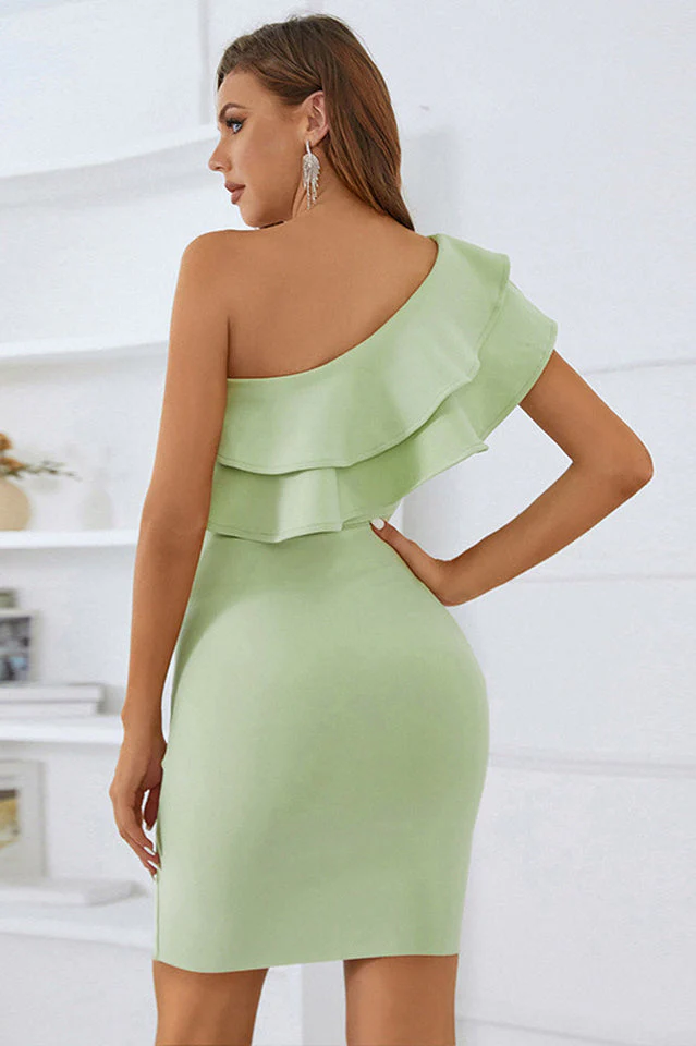 Luluna Ruffle One Shoulder Dress - Image 2