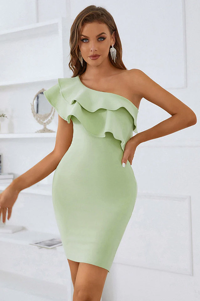 Luluna Ruffle One Shoulder Dress - Image 5