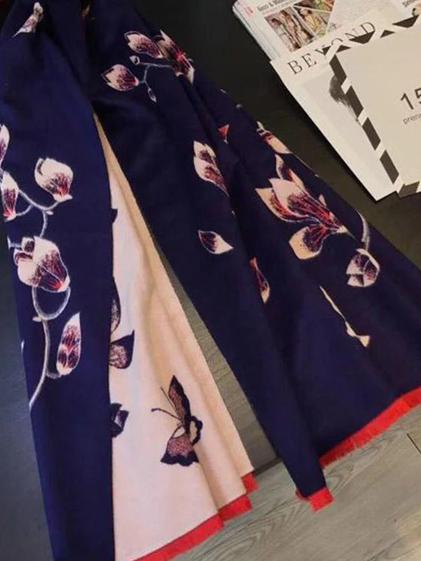 Luxe Flower Crown Wool Scarf - Image 5