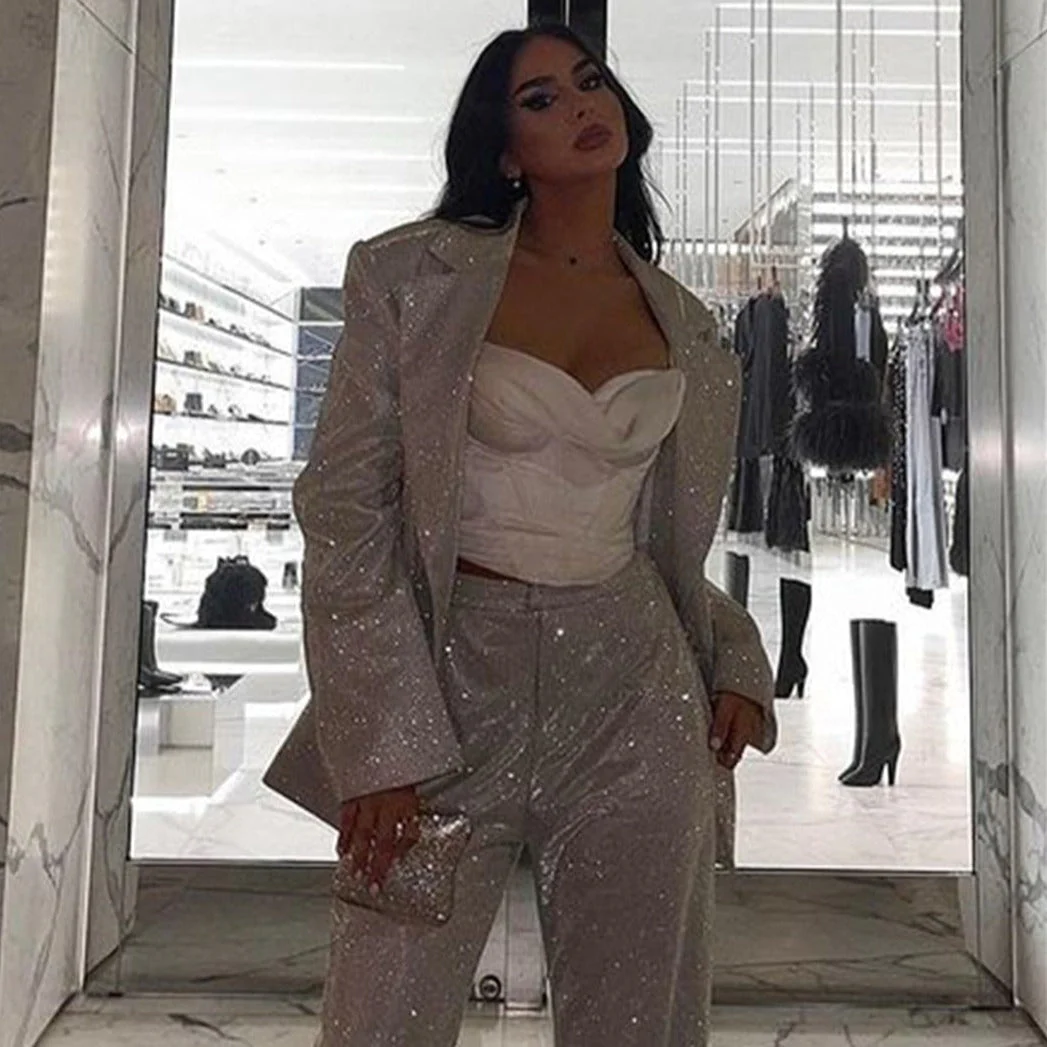Glitter TOP PANTS and Blazer SUIT - Image 15