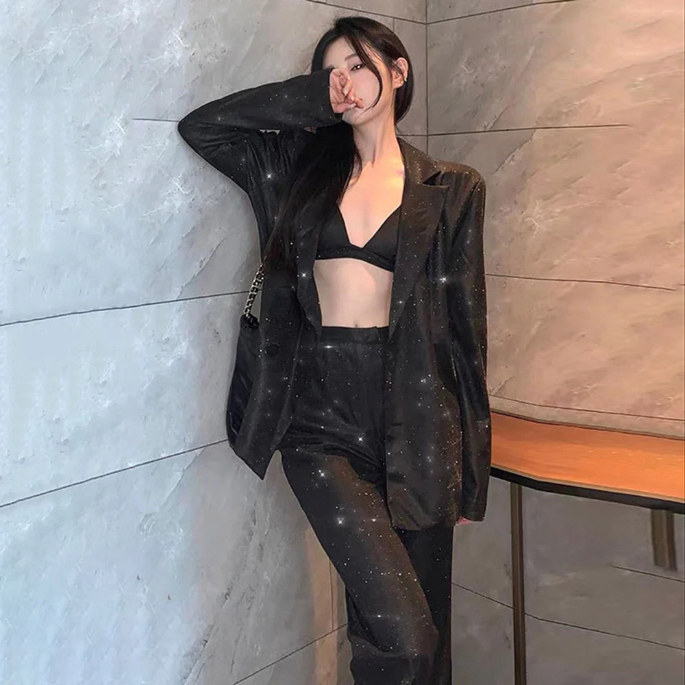 Glitter TOP PANTS and Blazer SUIT - Image 5