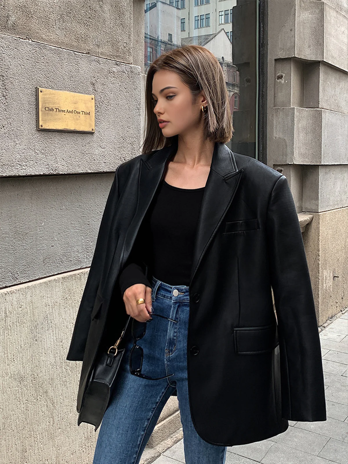 Lydia Leather Blazer - Image 10